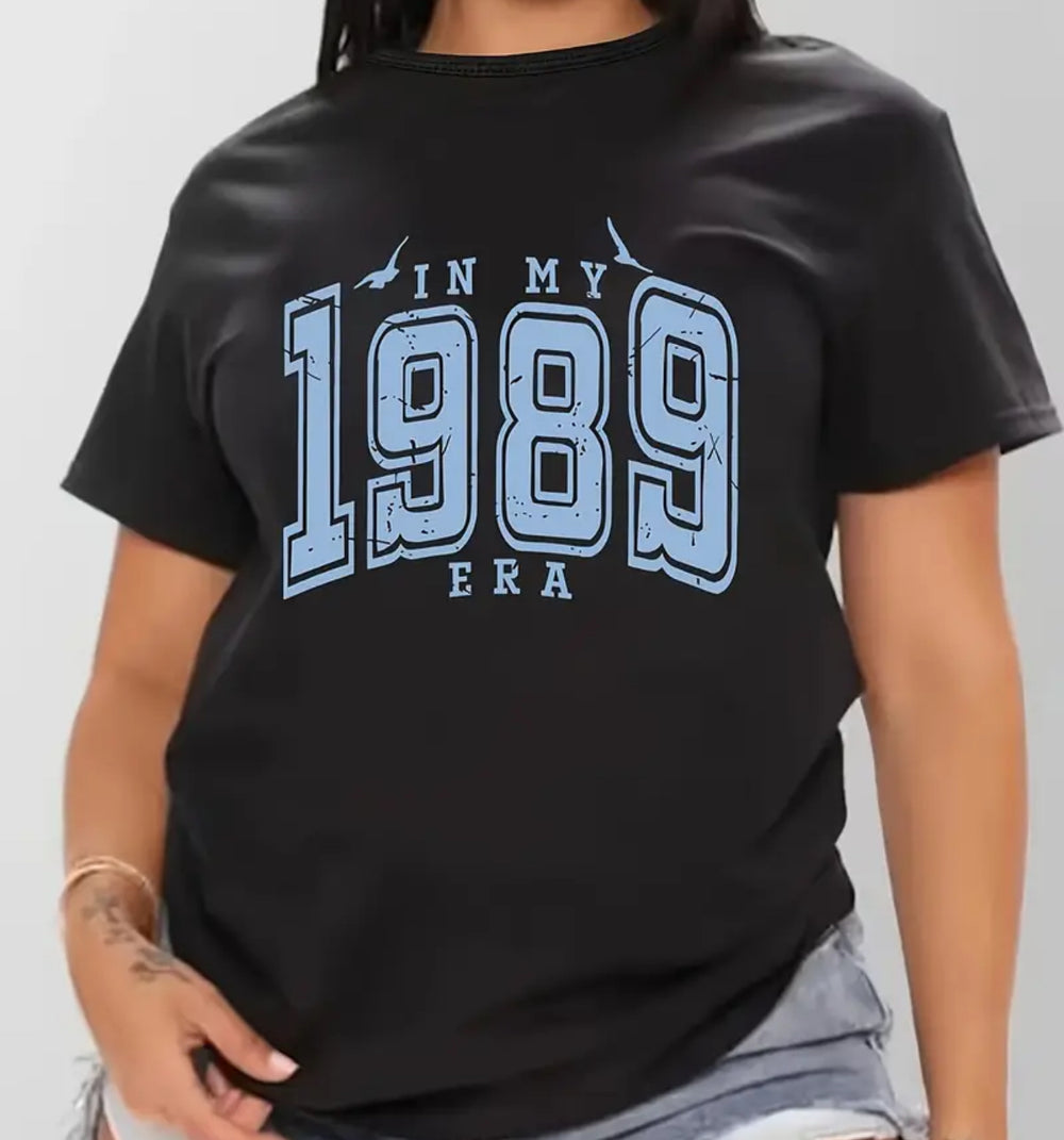 1989 Retro Graphic T-Shirt - Lightweight & Versatile - Casual Short Sleeve Crew Neck Top for Womens Spring & Summer Style