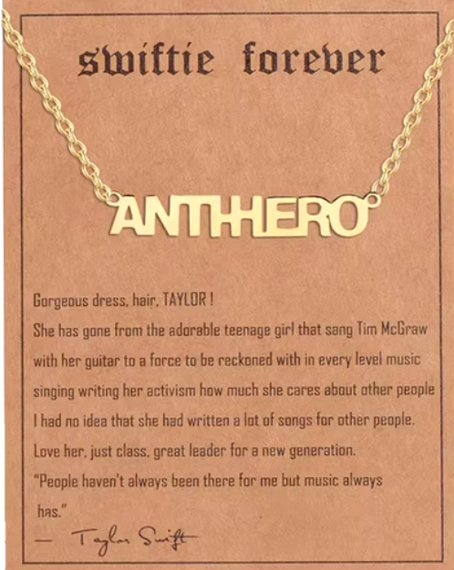 ANTIHERO Vintage Inspired Decoration Pendant Necklace Gold Color