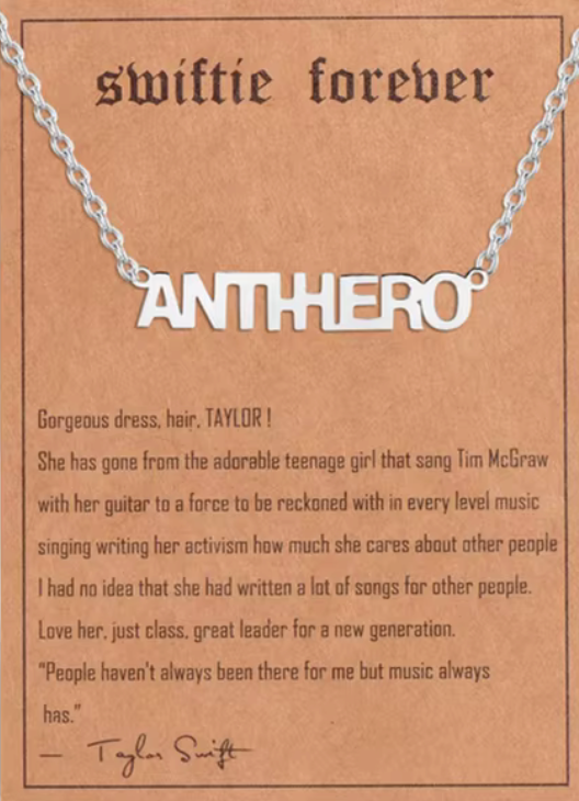 ANTIHERO Vintage Inspired Decoration Pendant Necklace Silver Color