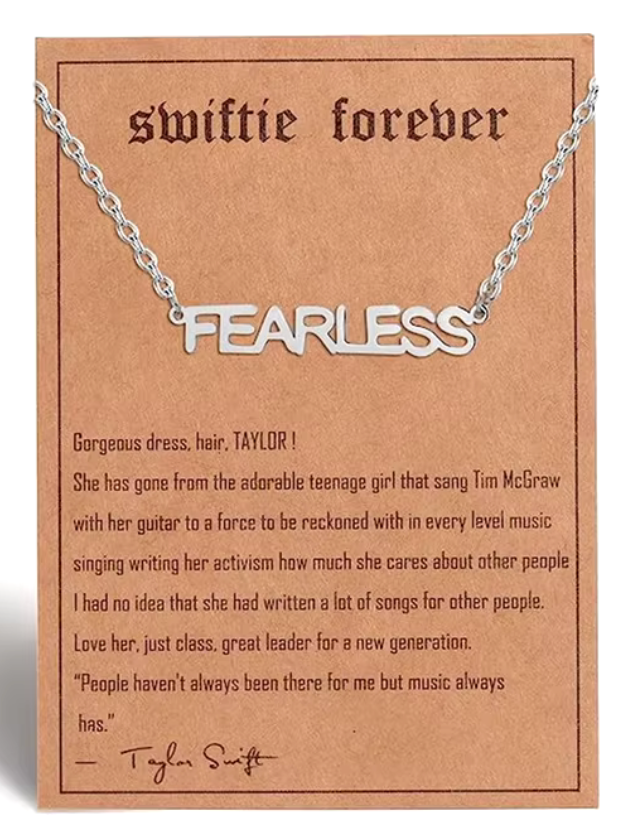 FEARLESS Silver Color Stainless Steel Pendant Necklace